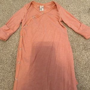 Newborn Copper Pearl Knotted Gown.